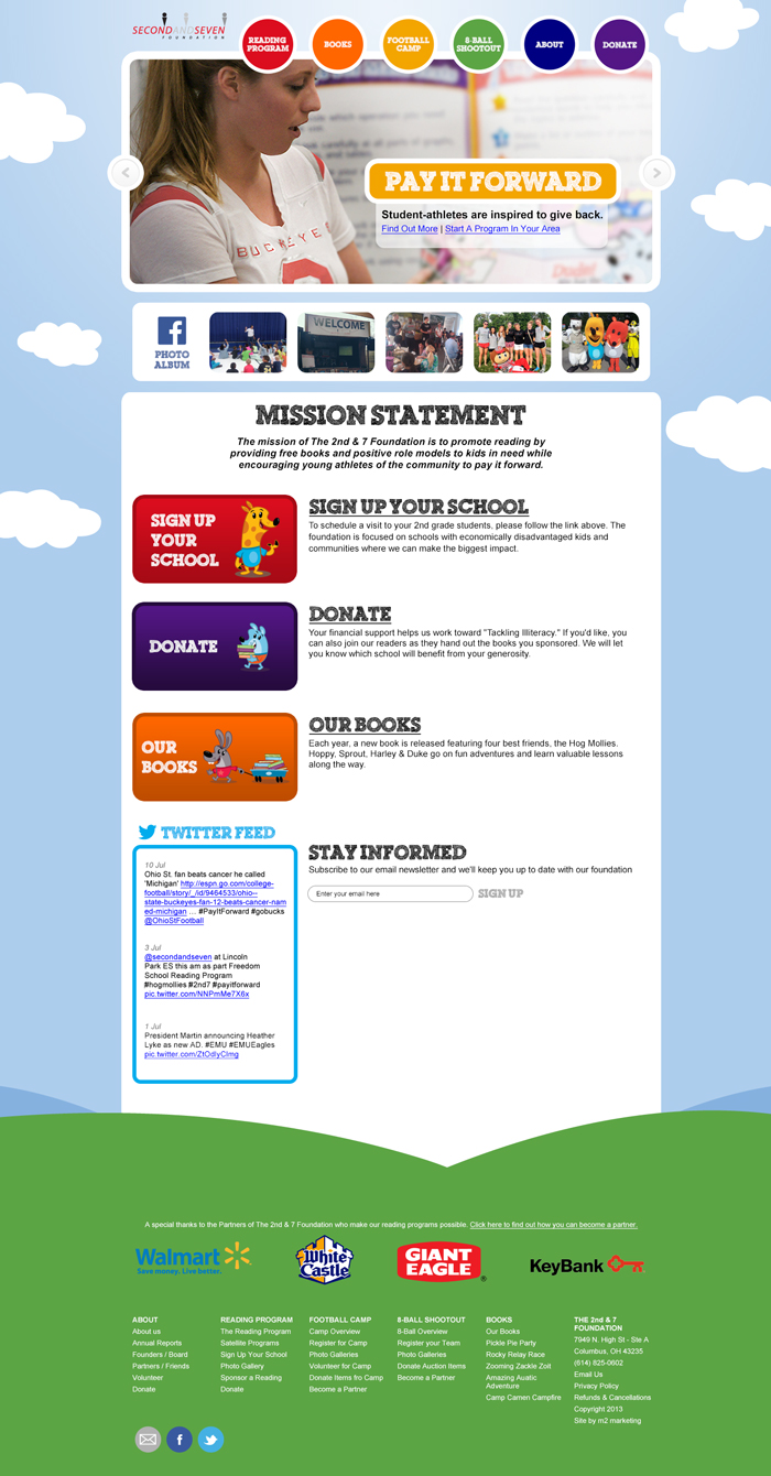 Second and Seven foundation website redesign similar to current site.